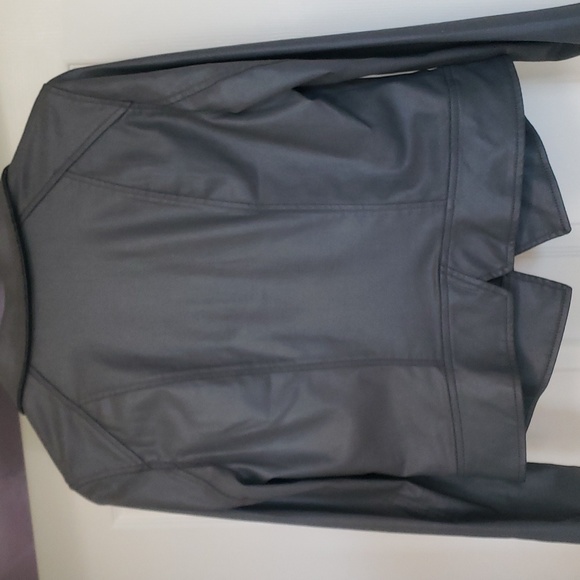 WHBM Coated Denim Jacket, Size 8, Gray - Picture 4 of 6